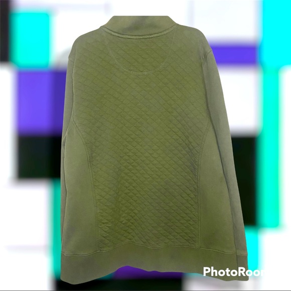 L.L. Bean Quilted Zip Up Jacket in Olive Size Large - Picture 2 of 2